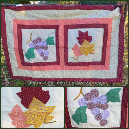 Frutta foglie Bordeaux tappeto piccolo economico biancheria per la casa arredo bagno cucina salotto soggiorno Fiera del Bianco patchwork quilt