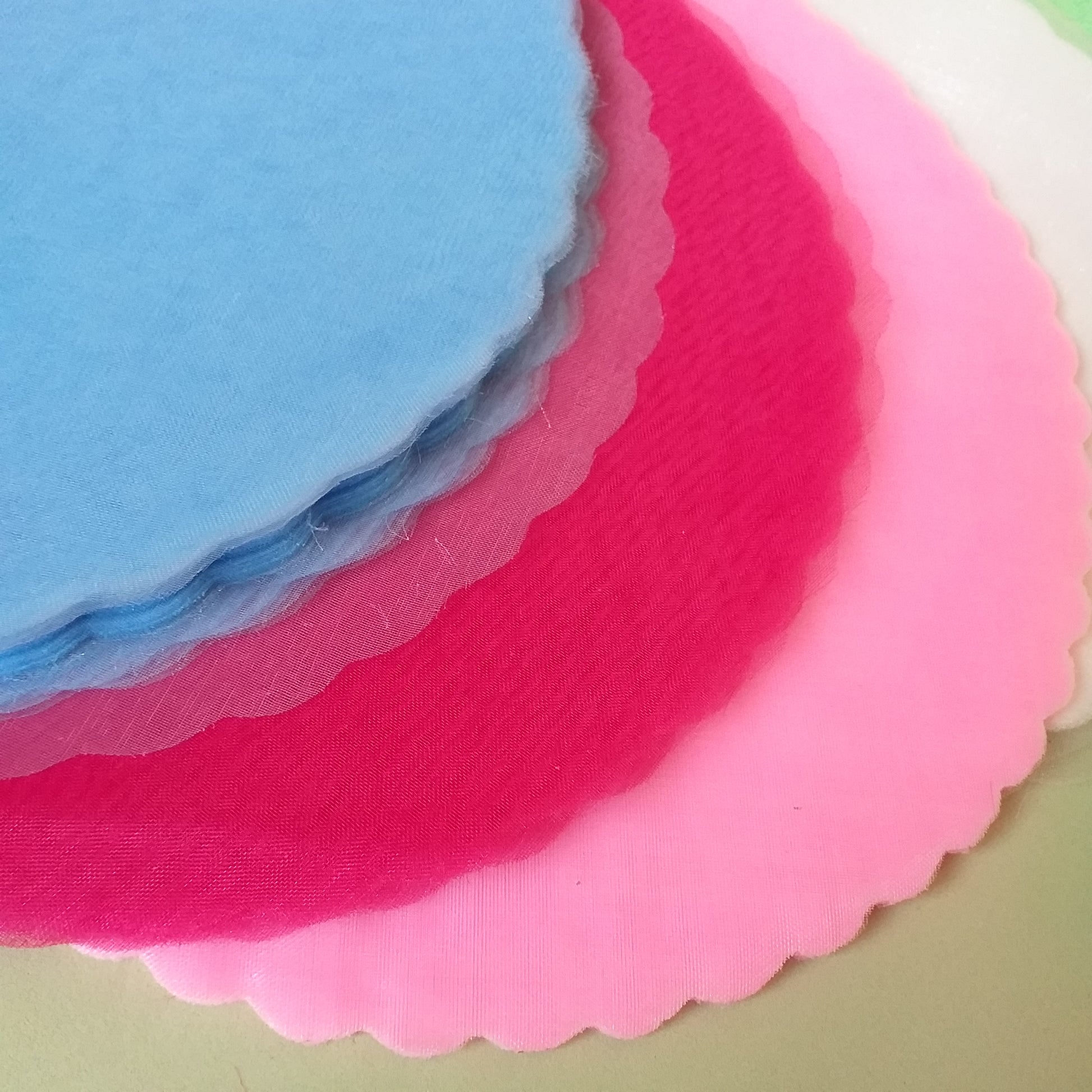 4 colori bordo smerlato tulle bomboniere fai da te tondo velo organza veletti centrini per confetti