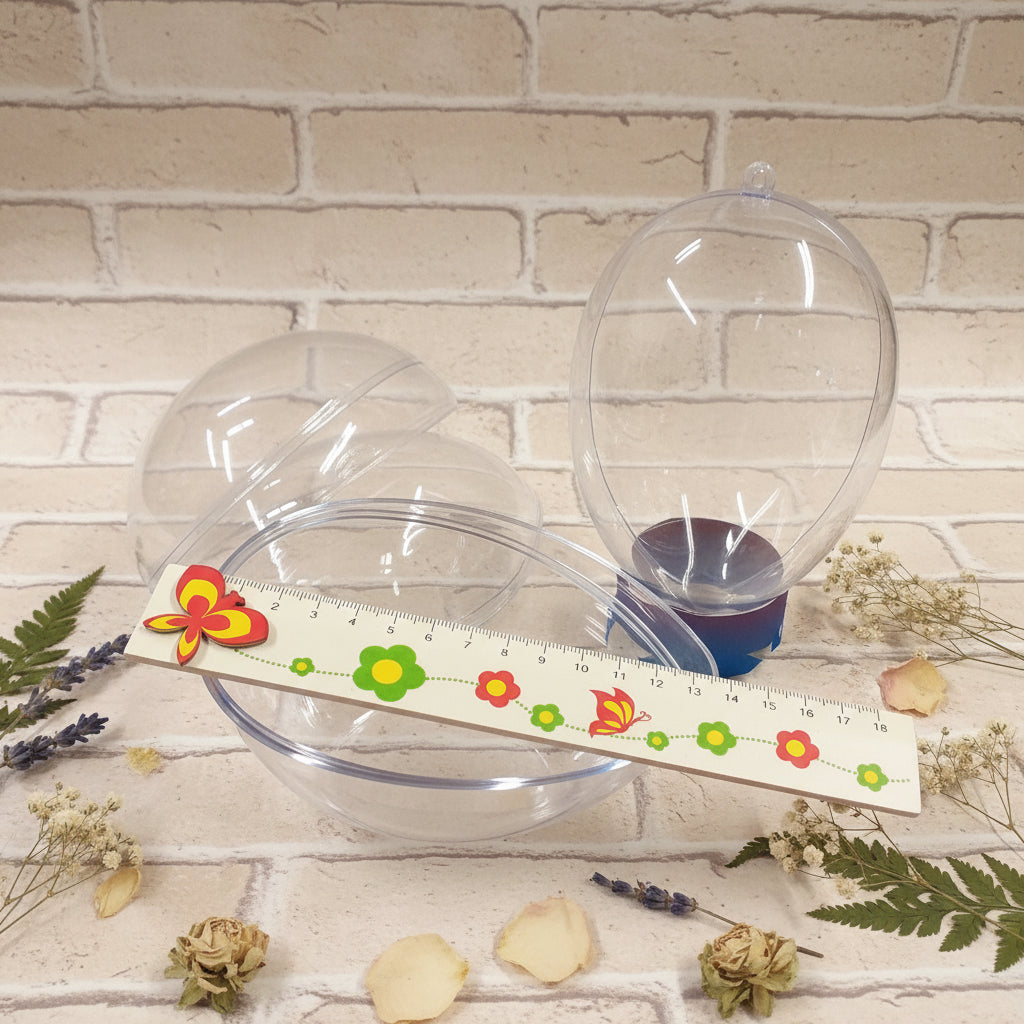uova grandi 14 cm plastica plexiglass apribili divisibili trasparenti ovetti per decoupage pasquale da riempire decorare appendere appoggiare uso hobbistica vetrinistica packaging pasticceria gastronomia panetteria confezionamento cioccolato