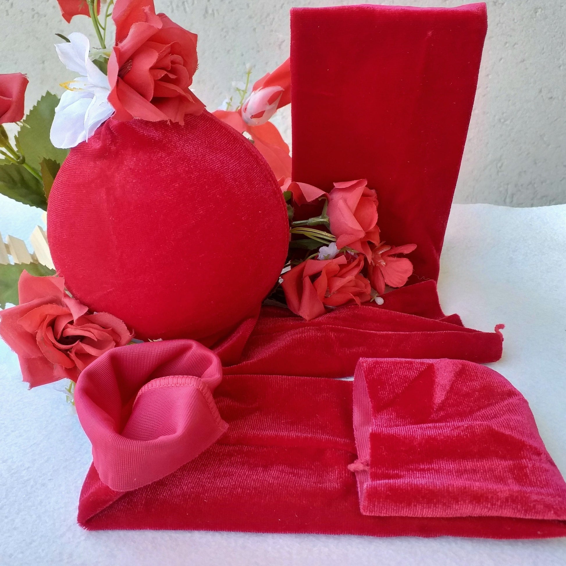 tessuto di velluto elasticizzato tubolare maglina elastica per rivestire polistirolo addobbi con fiori natale e pasqua, calzini aperti per cucito creativo