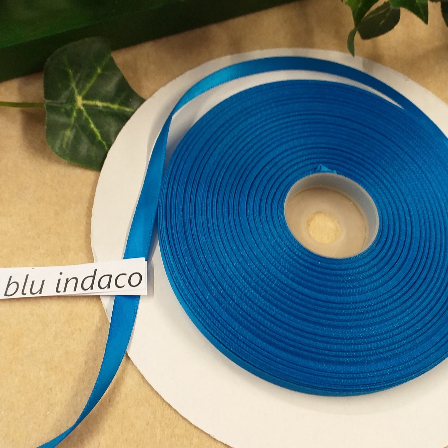 blu indaco vendita al metro di nastro doppio raso made in Italy colori speciali uso confezionare bomboniere fai da te pacchi regalo hobbistica come passamaneria packaging vetrinistica